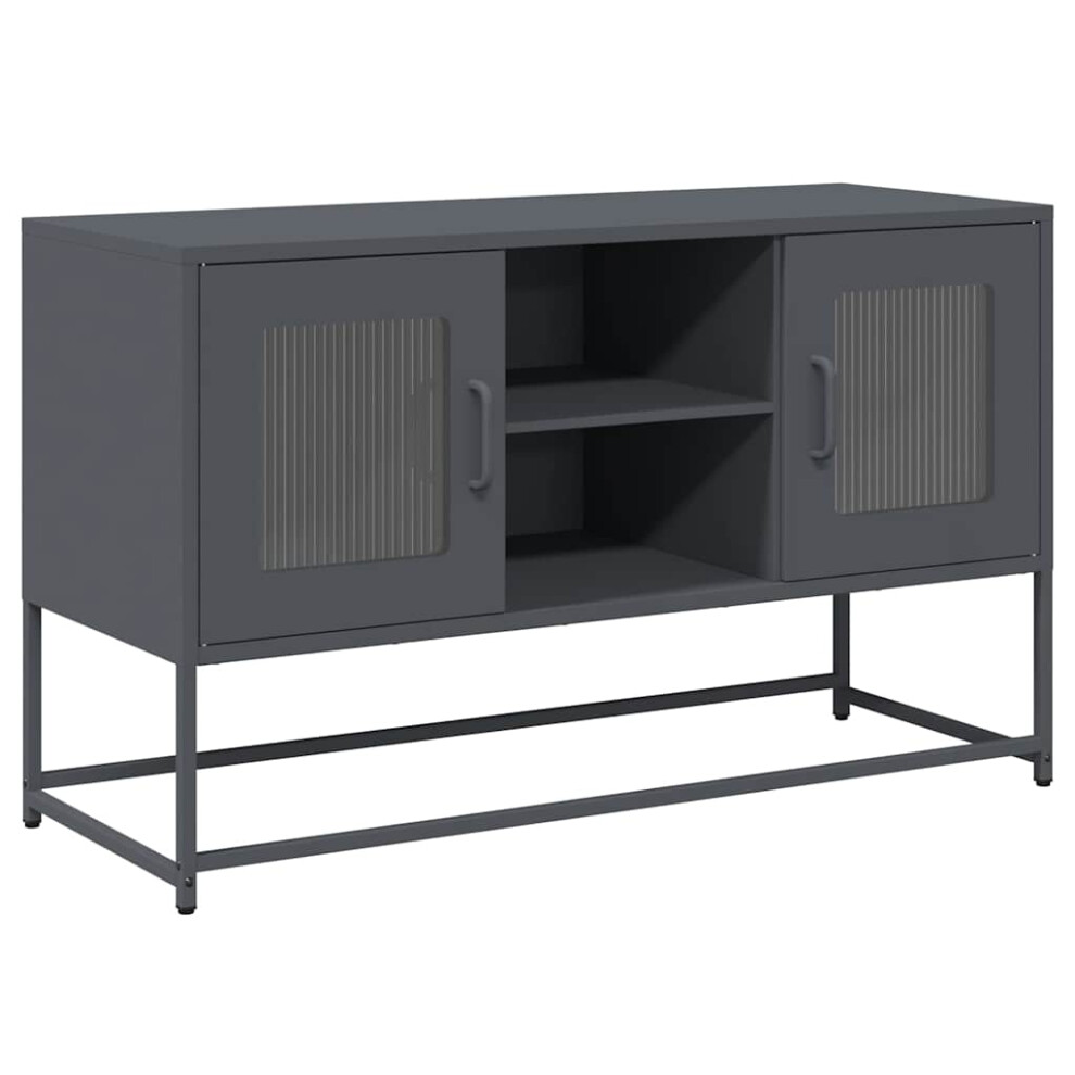 Vidaxl (, 100.5 Cm) Tv Cabinet 100.5X39x60.5 Cm Steel Tv Stand Tv Sideboard Anthracite