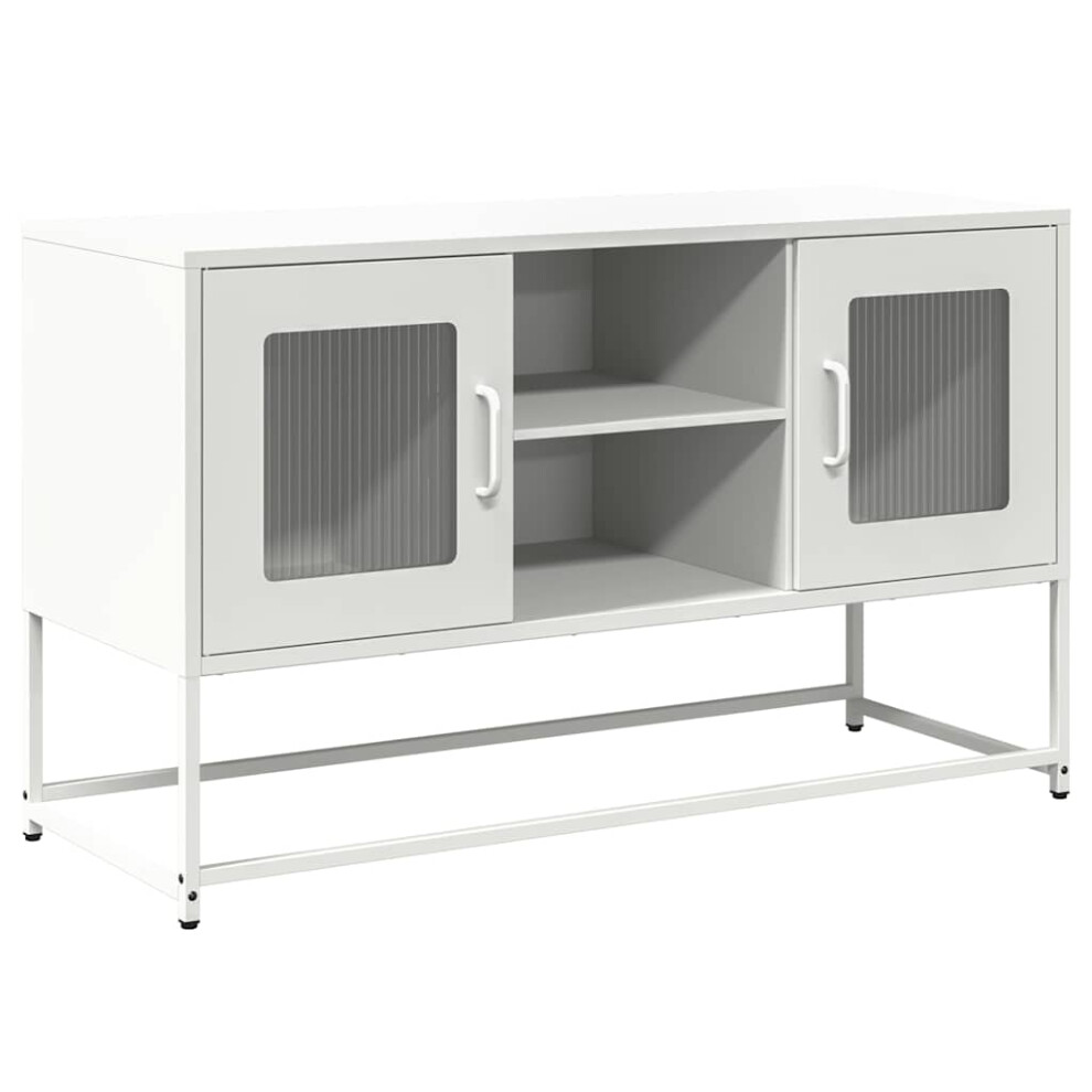 (white, 100.5 cm) vidaXL TV Cabinet Anthracite 100.5x39x60.5 Cm Steel TV Stand TV Sideboard