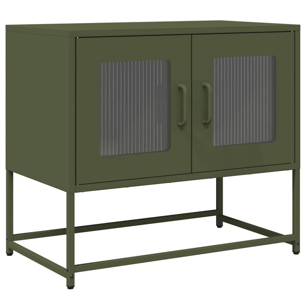 Vidaxl (Olive Green, 68 Cm) Tv Cabinet White 68X39x60.5 Cm Cold-Rolled Steel Tv Stand Tv Sideboard