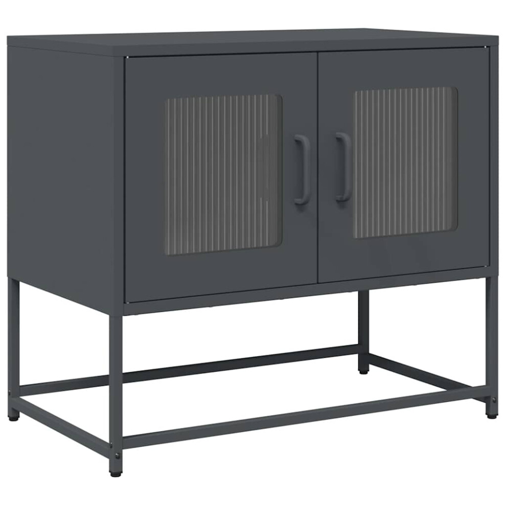 Vidaxl (Anthracite, 68 Cm) Tv Cabinet White 68X39x60.5 Cm Cold-Rolled Steel Tv Stand Tv Sideboard