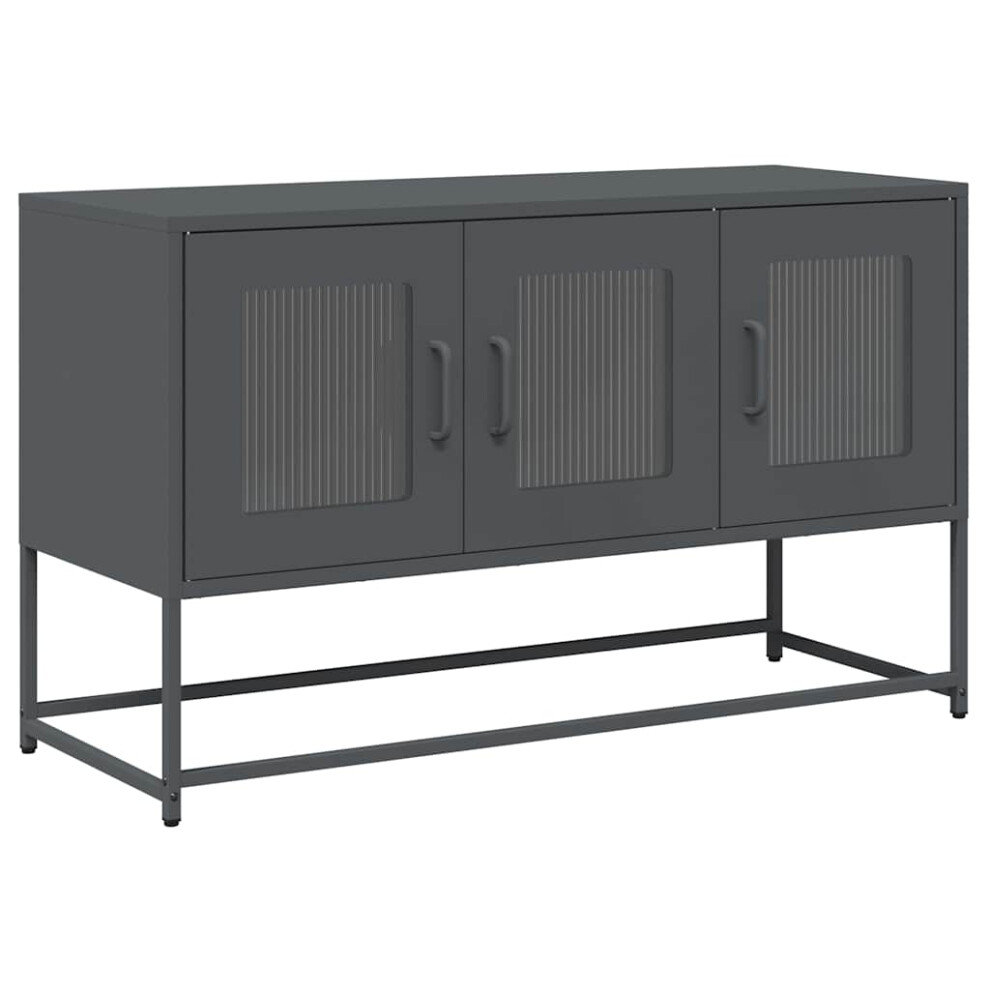 Vidaxl (Anthracite, 100.5 Cm) Tv Cabinet White 68X39x60.5 Cm Cold-Rolled Steel Tv Stand Tv Sideboard