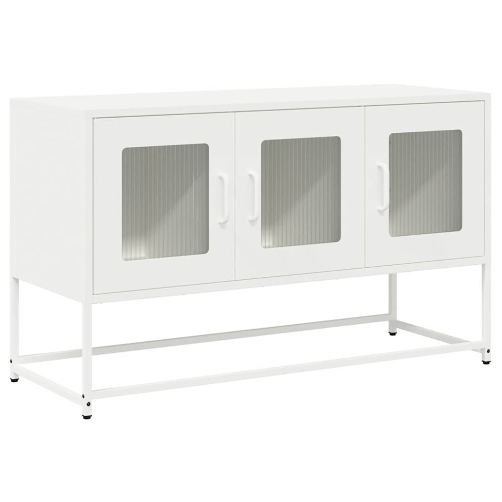 Vidaxl (White, 100.5 Cm) Tv Cabinet White 68X39x60.5 Cm Cold-Rolled Steel Tv Stand Tv Sideboard