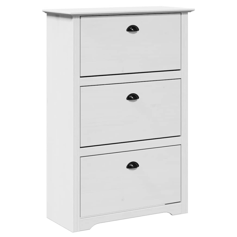 Vidaxl (White) Shoe Rack Shoe Cabinet Shoe Storage Shelf Organiser Hallway Cupboard White
