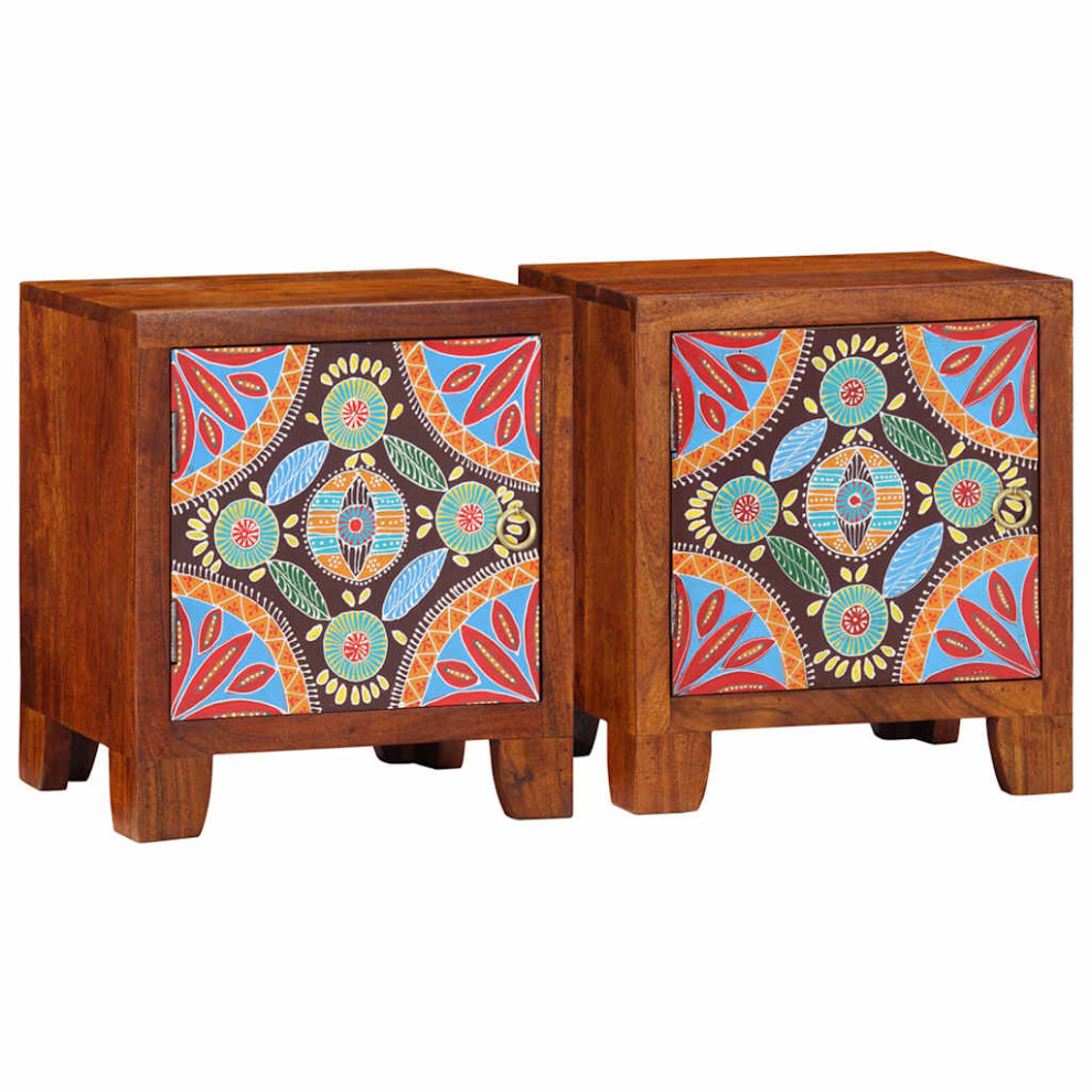 (2 pcs) vidaXL Bedside Cabinet 2 pcs 40x30x45 cm Solid Wood Acacia bedside table