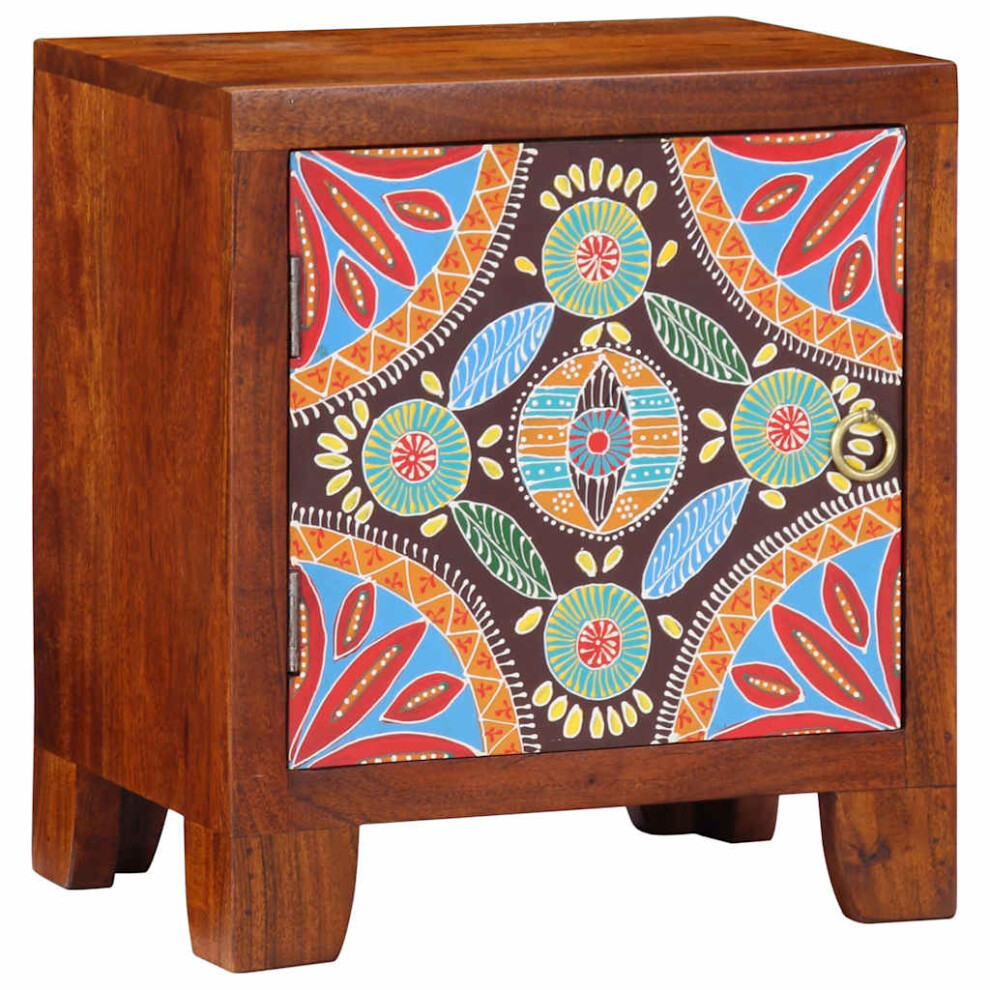 Vidaxl (1 Pcs) Bedside Cabinet 2 Pcs 40X30x45 Cm Solid Wood Acacia Bedside Table