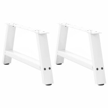 (white, 70 x (30-31) cm) vidaXL Coffee Table Legs A-Shaped Desk Legs Metal Bar Stand DIY 2 pcs Steel