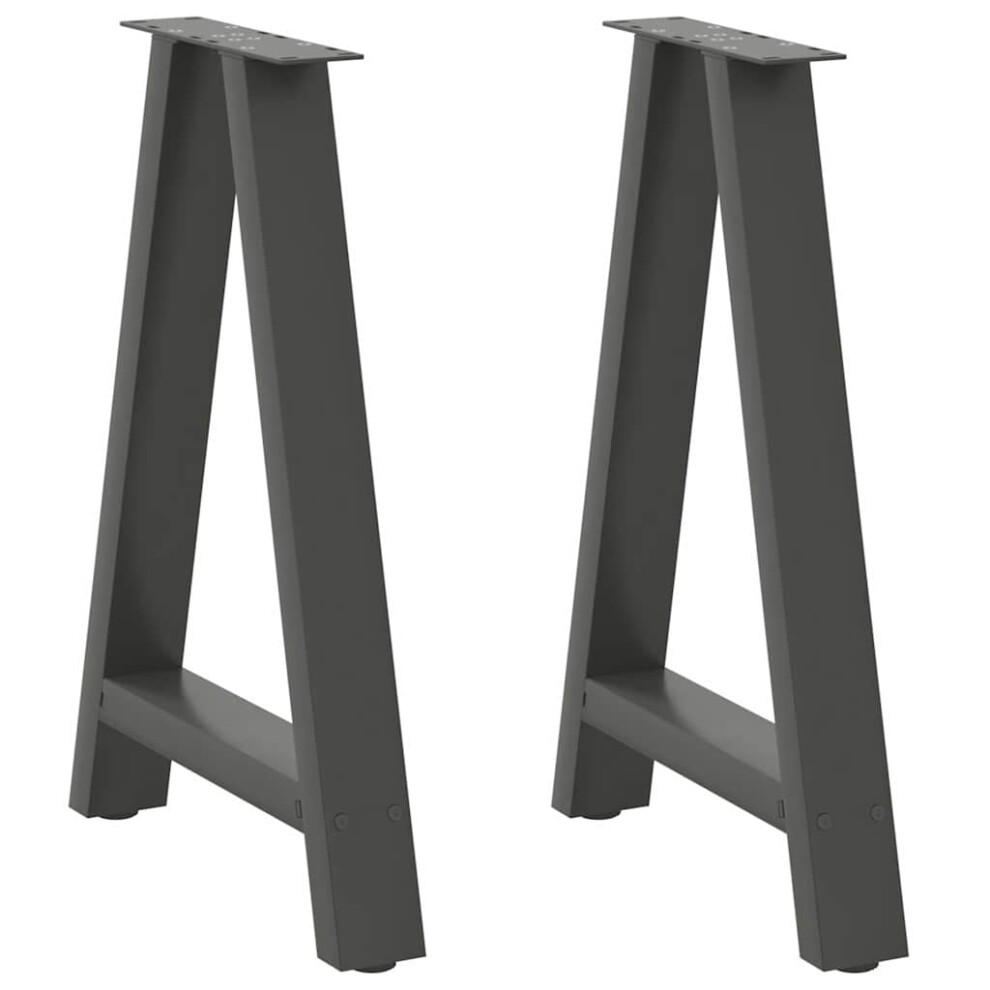 (anthracite, 60 x (72-73) cm) vidaXL Coffee Table Legs A-Shaped Desk Legs Metal Bar Stand DIY 2 pcs Steel