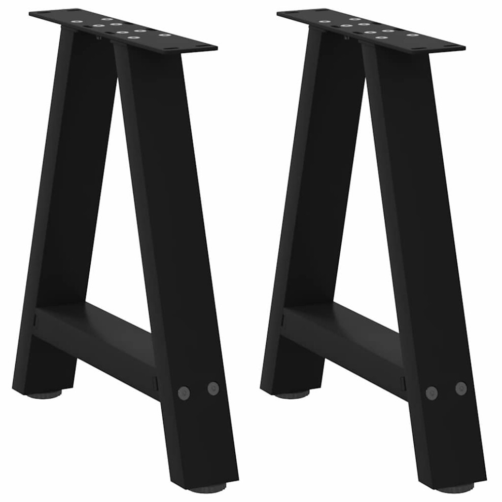 (black, 38 X (42-43) cm) vidaXL Coffee Table Legs A-Shaped Desk Legs Metal Bar Stand DIY 2 Pcs Steel