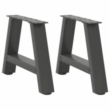 (anthracite, 40 x (30-31) cm) vidaXL Coffee Table Legs A-Shaped Desk Legs Metal Bar Stand DIY 2 pcs Steel