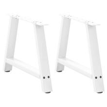 (white, 60 x (42-43) cm) vidaXL Coffee Table Legs A-Shaped Desk Legs Metal Bar Stand DIY 2 pcs Steel