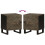 VidaXL (1 pcs) vidaXL Bedside Cabinet Nightstand Bed Side Cabinet Black Solid Wood Mango 6