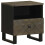 VidaXL (1 pcs) vidaXL Bedside Cabinet Black 40x33x46 cm Solid Wood Mango bedside table 1
