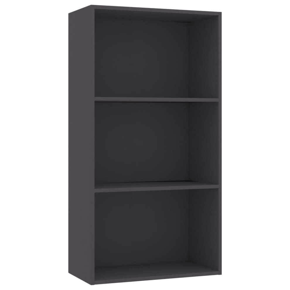 (grey) vidaXL Book Cabinet Bookcase Book Rack Unit Organiser Shelf Engineered Wood