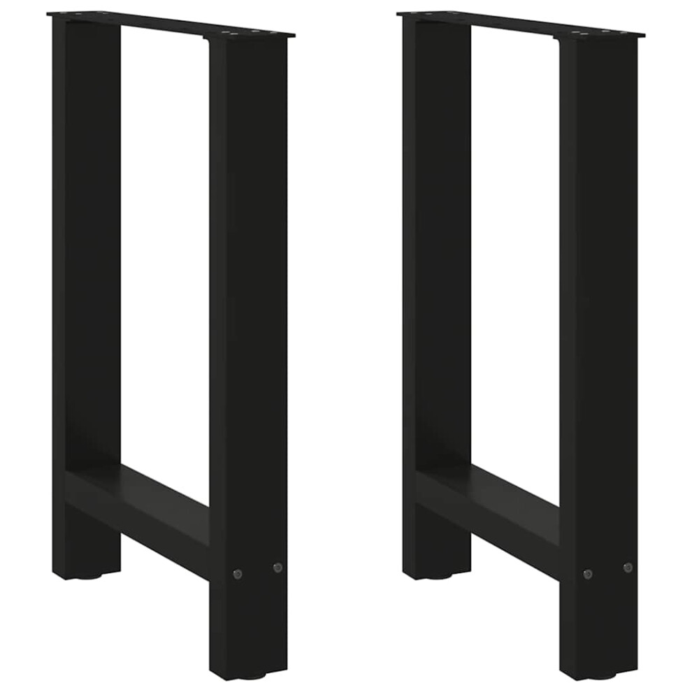 (Black, 60 X (72-73) Cm/ 1 Pcs) Vidaxl Coffee Table Legs Desk Legs Metal Furniture Legs Bar Stand Diy Steel 8721158312433