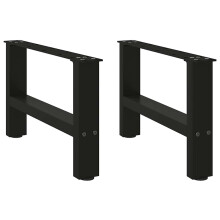 (black, 50 x (30-31) cm/ 1 pcs) vidaXL Coffee Table Legs Desk Legs Metal Furniture Legs Bar Stand DIY Steel