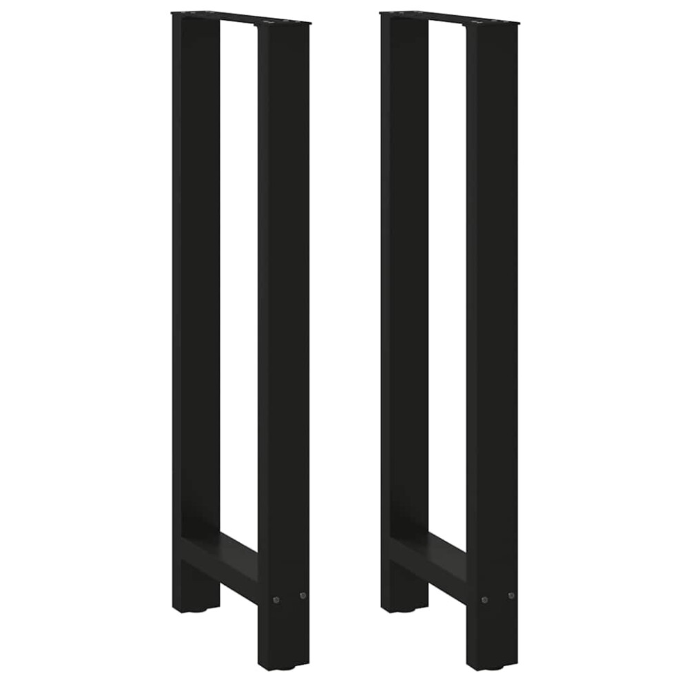 (black, 40 x (110-111) cm/ 2 pcs) vidaXL Coffee Table Legs Desk Legs Metal Furniture Legs Bar Stand DIY Steel