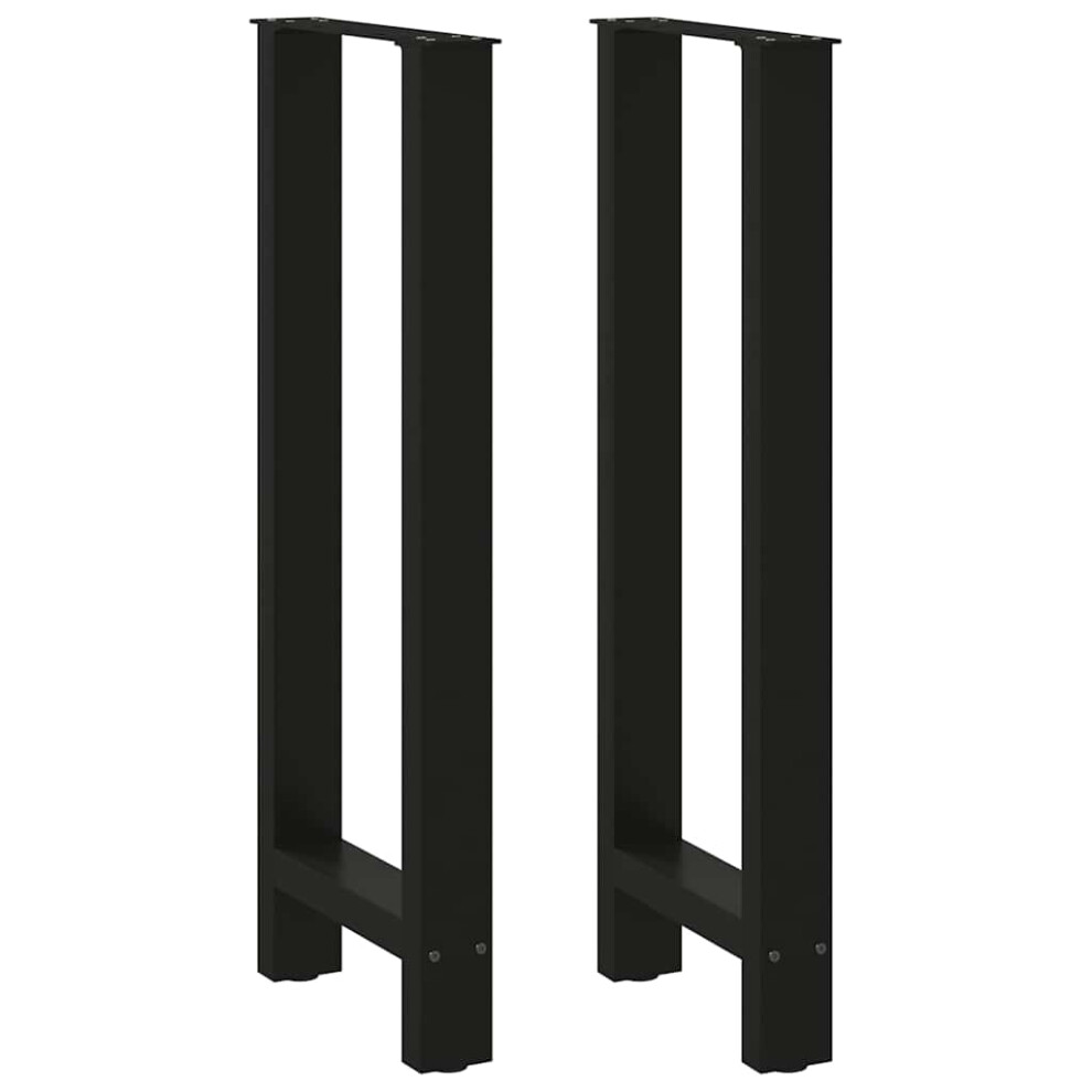 (black, 40 x (100-101) cm/ 2 pcs) vidaXL Coffee Table Legs Desk Legs Metal Furniture Legs Bar Stand DIY Steel