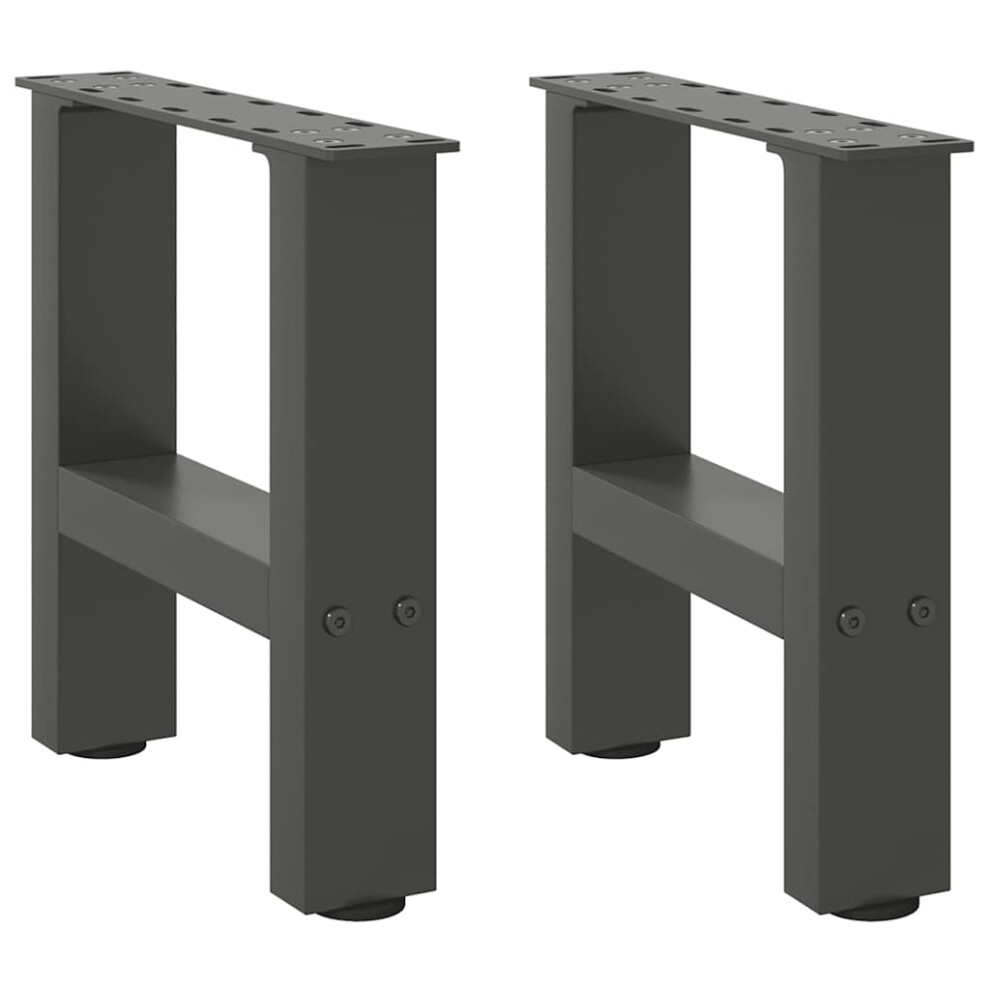 (anthracite, 30 x (30-31) cm/ 1 pcs) vidaXL Coffee Table Legs Desk Legs Metal Furniture Legs Bar Stand DIY Steel