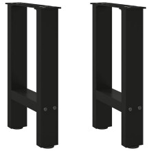 (black, 28 x (42-43) cm/ 1 pcs) vidaXL Coffee Table Legs Desk Legs Metal Furniture Legs Bar Stand DIY Steel