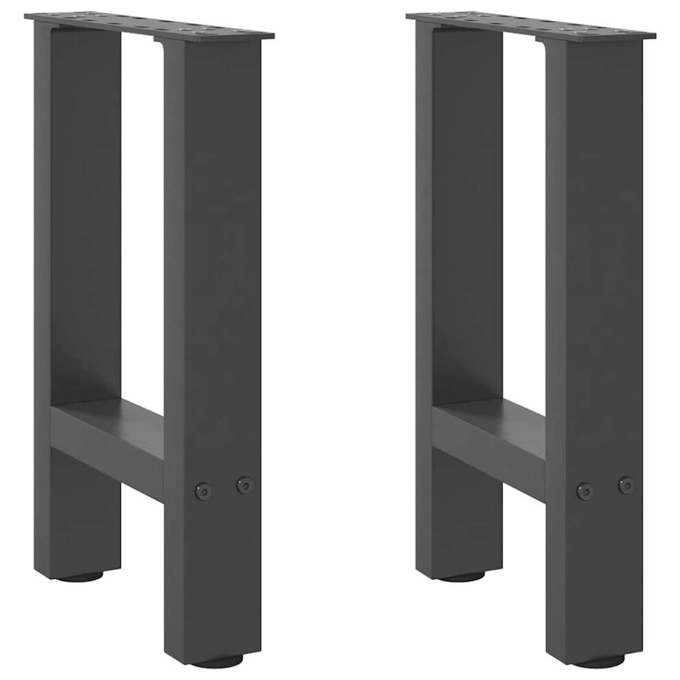 Vidaxl (Anthracite, 38 X (42-43) Cm/ 1 Pcs) Coffee Table Legs Desk Legs Metal Furniture Legs Bar Stand Diy Steel