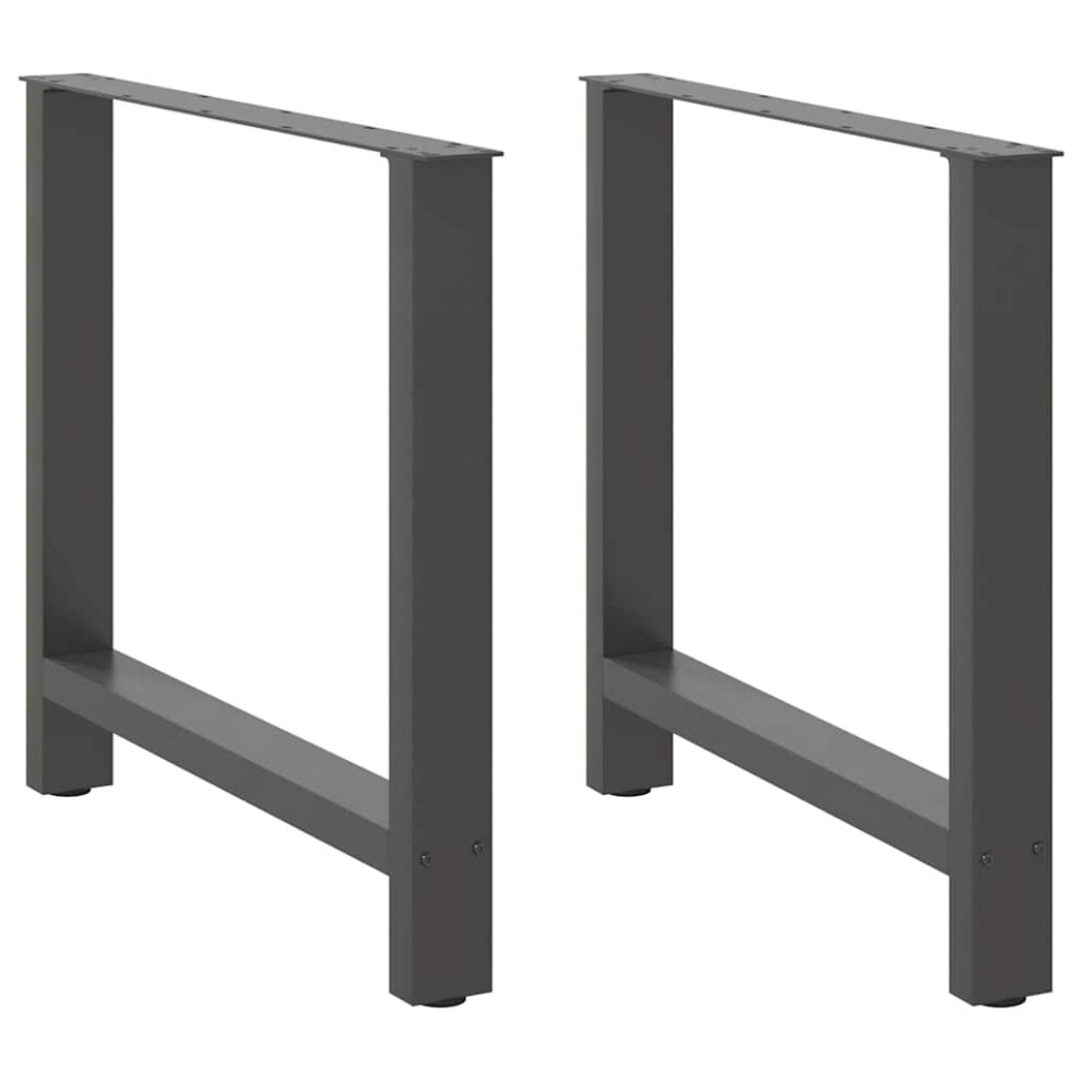 Vidaxl (Anthracite, 80 X (72-73) Cm/ Pcs) Coffee Table Legs Desk Legs Metal Furniture Legs Bar Stand Diy Steel Brown Size 1