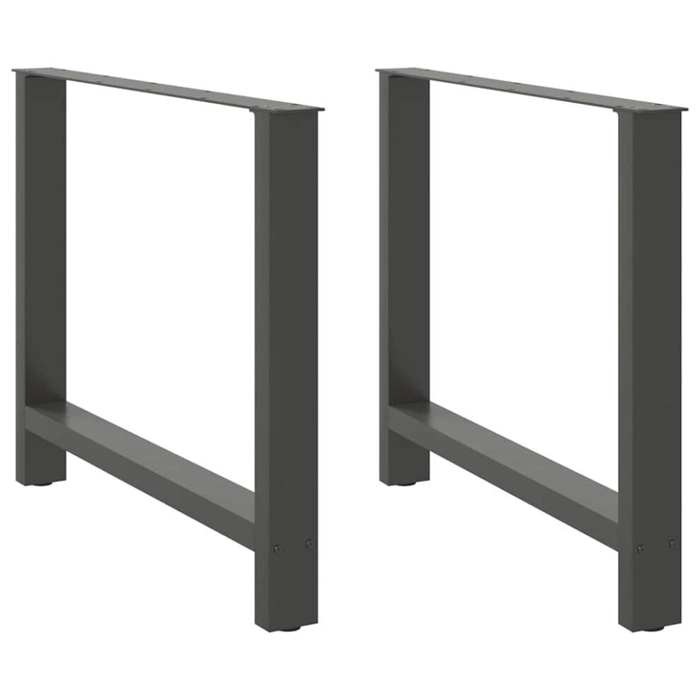 (anthracite, 90 x (72-73) cm/ 1 pcs) vidaXL Coffee Table Legs Desk Legs Metal Furniture Legs Bar Stand DIY Steel