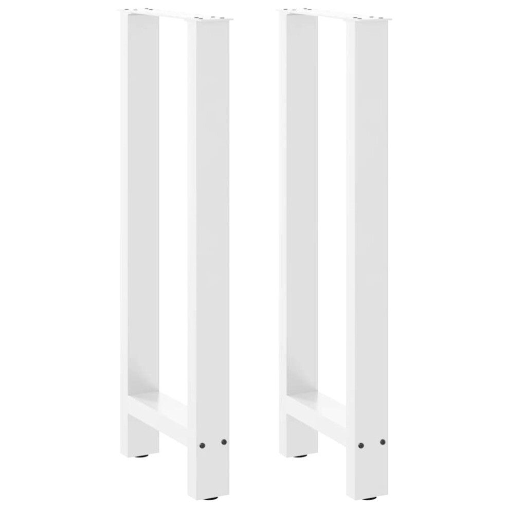 (white, 40 X (100-101) cm/ 2 pcs) vidaXL Coffee Table Legs Desk Legs Metal Furniture Legs Bar Stand DIY Steel