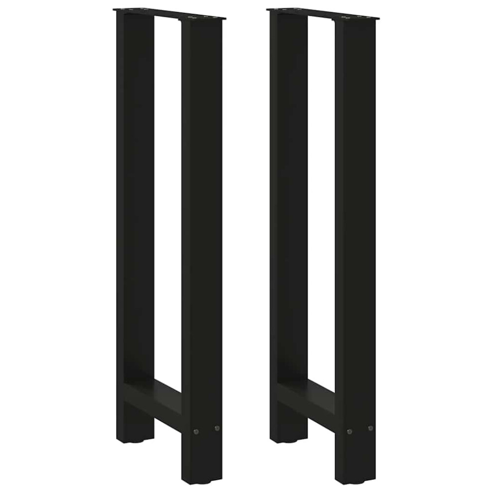 (black, 50 x (100-101) cm/ 2 pcs) vidaXL Coffee Table Legs Desk Legs Metal Furniture Legs Bar Stand DIY Steel