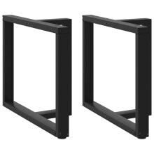 (black, 100 x 35 x (72-73) cm) vidaXL Dining Table Legs T-Shaped Desk Legs Metal Furniture Legs 2 pcs Steel