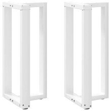 (white, 50 x 35 x (90-91) cm) vidaXL Dining Table Legs T-Shaped Desk Legs Metal Furniture Legs 2 pcs Steel