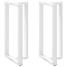 (white, 60 x 35 x (110-111) cm) vidaXL Dining Table Legs T-Shaped Desk Legs Metal Furniture Legs 2 pcs Steel