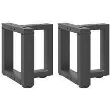 (anthracite, 30 x 25 x (30-31) cm) vidaXL Dining Table Legs T-Shaped Desk Legs Metal Furniture Legs 2 pcs Steel
