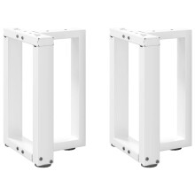 (white, 28 x 25 x (42-43) cm) vidaXL Dining Table Legs T-Shaped Desk Legs Metal Furniture Legs 2 pcs Steel