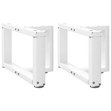 (white, 40 x 25 x (30-31) cm) vidaXL Dining Table Legs T-Shaped Desk Legs Metal Furniture Legs 2 pcs Steel