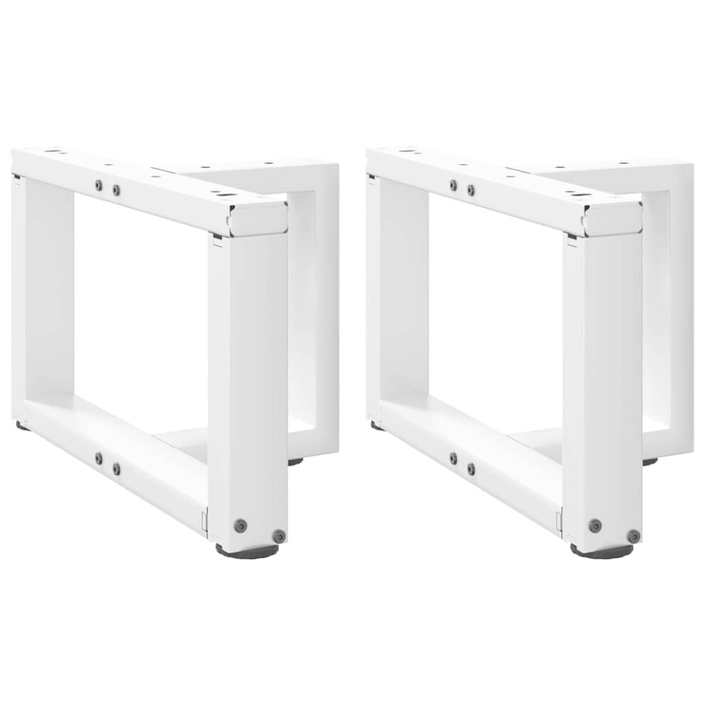 (White, 40 X 25 X (30-31) Cm) Vidaxl Dining Table Legs T-ShapedãÂ Desk Legs Metal Furniture Legs 2 Pcs Steel 8721158316653