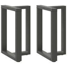 (anthracite, 60 x 35 x (72-73) cm) vidaXL Dining Table Legs T-Shaped Desk Legs Metal Furniture Legs 2 pcs Steel