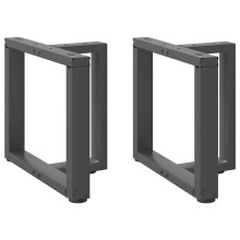 (anthracite, 50 x 25 x (42-43) cm) vidaXL Dining Table Legs T-Shaped Desk Legs Metal Furniture Legs 2 pcs Steel