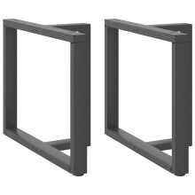 (anthracite, 100 x 35 x (72-73) cm) vidaXL Dining Table Legs T-Shaped Desk Legs Metal Furniture Legs 2 pcs Steel