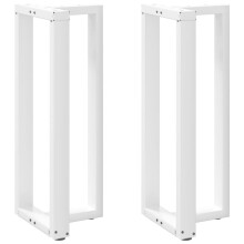 (white, 40 x 35 x (100-101) cm) vidaXL Dining Table Legs T-Shaped Desk Legs Metal Furniture Legs 2 pcs Steel