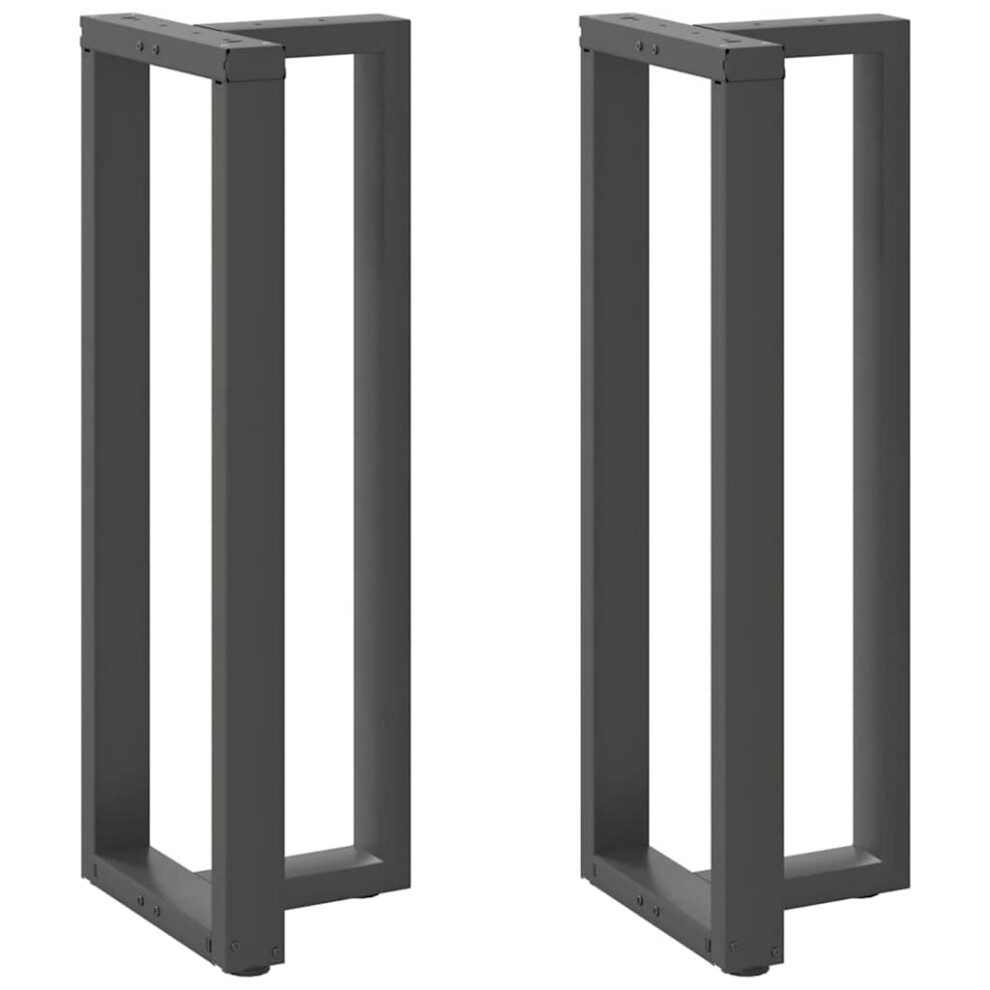 Vidaxl (Anthracite, 40 X 35 X (110-111) Cm) Dining Table Legs T-Shapedâ Desk Legs Metal Furniture Legs 2 Pcs Steel
