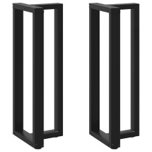 (black, 50 x 35 x (110-111) cm) vidaXL Dining Table Legs T-Shaped Desk Legs Metal Furniture Legs 2 pcs Steel