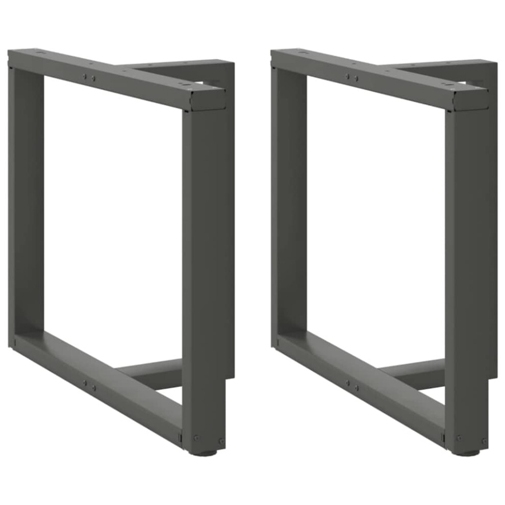 Vidaxl (Anthracite, 90 X 35 X (72-73) Cm) Dining Table Legs T-Shapedâ Desk Legs Metal Furniture Legs 2 Pcs Steel