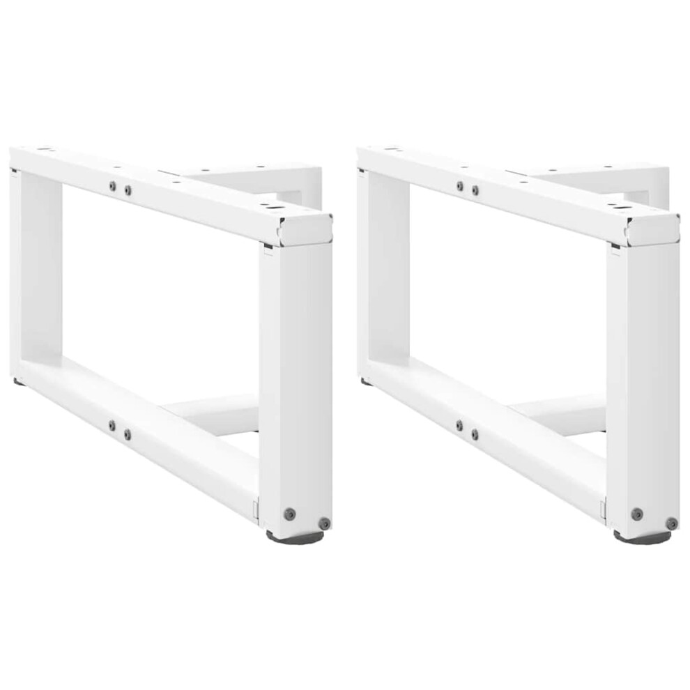 (white, 60 x 25 x (30-31) cm) vidaXL Dining Table Legs T-ShapedÃÂ Desk Legs Metal Furniture Legs 2 pcs Steel