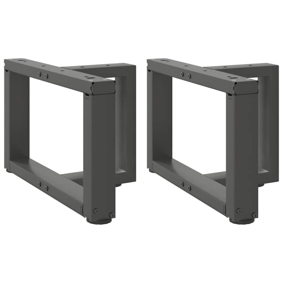 (Anthracite, 40 X 25 X (30-31) Cm) Vidaxl Dining Table Legs T-ShapedãÂ Desk Legs Metal Furniture Legs 2 Pcs Steel 8721158316660