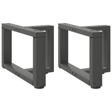 (anthracite, 50 x 25 x (30-31) cm) vidaXL Dining Table Legs T-Shaped Desk Legs Metal Furniture Legs 2 pcs Steel
