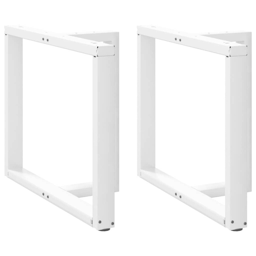 Vidaxl (White, 90 X 35 X (72-73) Cm) Dining Table Legs T-Shapedâ Desk Legs Metal Furniture Legs 2 Pcs Steel