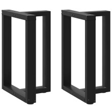 (black, 60 x 35 x (72-73) cm) vidaXL Dining Table Legs T-Shaped Desk Legs Metal Furniture Legs 2 pcs Steel