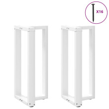 (white, 40 x 35 x (90-91) cm) vidaXL Dining Table Legs T-Shaped Desk Legs Metal Furniture Legs 2 pcs Steel