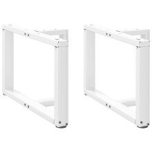 (white, 60 x 25 x (42-43) cm) vidaXL Dining Table Legs T-Shaped Desk Legs Metal Furniture Legs 2 pcs Steel