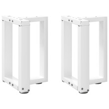 (white, 38 x 25 x (42-43) cm) vidaXL Dining Table Legs T-Shaped Desk Legs Metal Furniture Legs 2 pcs Steel